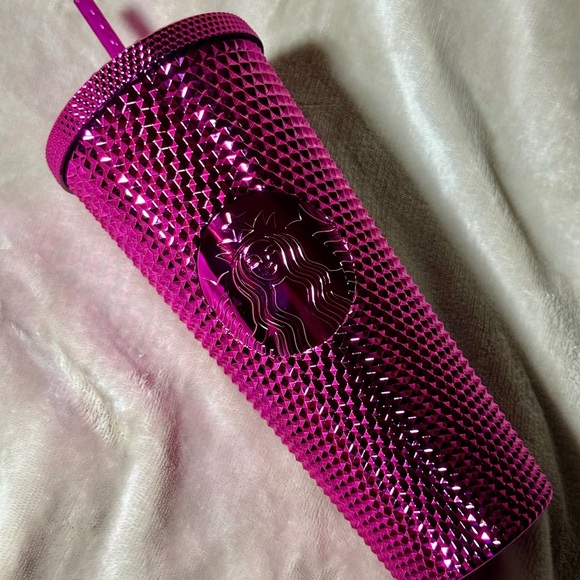 💖 Starbucks Hot Pink Studded Tumbler 24oz (2023) 💖 - Picture 2 of 4